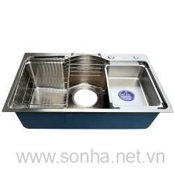  Chậu rửa bát 1 hố Cielo C1203 inox 304 bán nguyệt (750x460x230 mm)