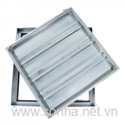  Nắp bể ngầm inox 304 âm sàn 1 viền K50T3, chịu tải nhỏ hơn 2,4 tấn