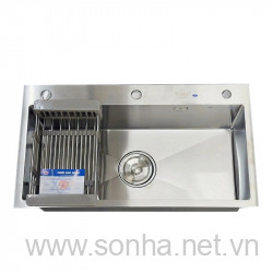  Chậu rửa bát inox Kagol K7843-201 inox 201 một hố  (KT:78x43x23cm)