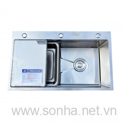  Chậu rửa bát inox Kagol K7546-304 một hố (KT:75x46x23cm)