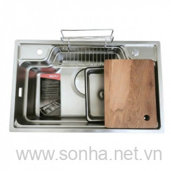 Chậu rửa bát  một hố inox 304 Moomton M7848 (KT: 780x480x220 mm)