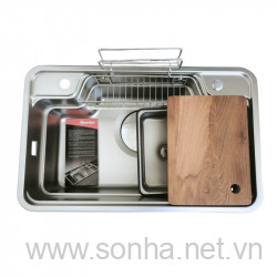  Chậu rửa bát  một hố inox 304 Moomton M7848 (KT: 780x480x220 mm)