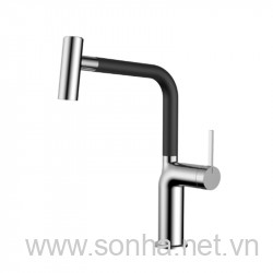  Vòi rửa bát nóng lạnh inox Moonton MT626-2CDH màu mạ crom& đen