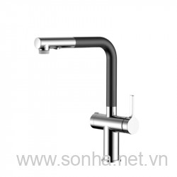  Vòi rửa bát nóng lạnh inox Moonton MT630QS màu xám xước