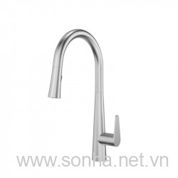  Vòi rửa bát nóng lạnh inox, cần cứng Moonton MT628QS màu xám xước