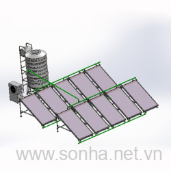  Thái dương năng Công nghiệp 3000L Tấm Phẳng