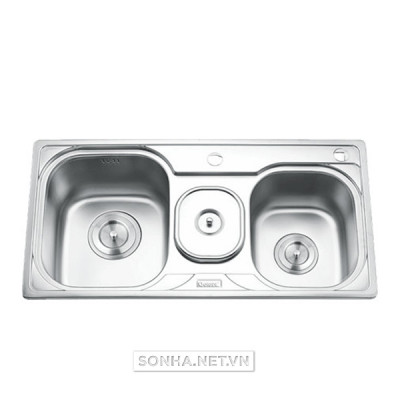 Chậu Gorlde Inox cao cấp 2 hố -5103 (840x440x230 mm)