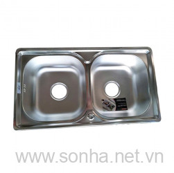  Chậu Rửa Sơn Hà 2 Hố S76 (740x412x170 mm)