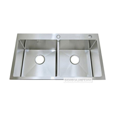 Chậu rửa bát inox 2 hố cân Cielo CE 7245C (720 x 450 x 230mm)