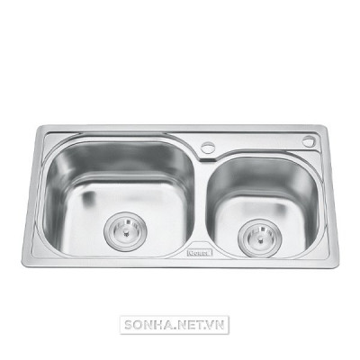 Chậu rửa bát inox hai hố Gorlde GD 5102 (830 x 440 x 230mm)