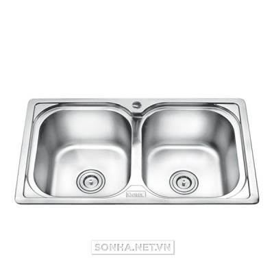 Chậu rửa bát hai hố cân Gorlde GD 5222 (870 x 460 x 230mm)