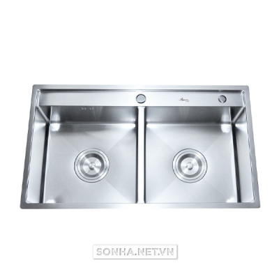 Chậu rửa bát đúc 2 hố Bancoot 7245R (720x450x230 mm)