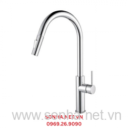 Vòi rửa bát rút dây đồng mạ crom Bancoot BCR 04B-2