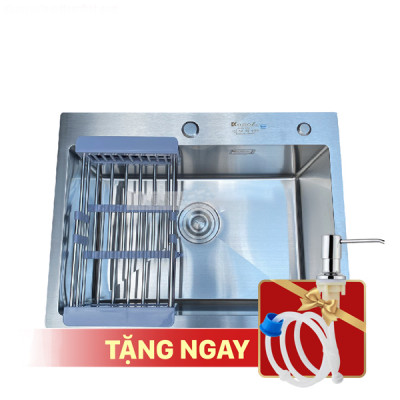  Chậu rửa bát KAGOL K6045 một hố inox 201 (600x450x240 mm)