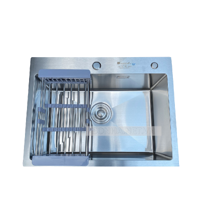 Chậu rửa bát KAGOL K6045 một hố inox 201 (600x450x240 mm)