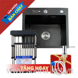 Chậu Rửa Bát Kagol KND4540 Một Hố Nano Đen (450 x 400 x 240 mm)