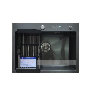 Chậu Rửa Bát Kagol KND6045 Một Hố Nano Đen (600 x 450 x 240 mm)