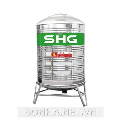 Bồn nước Inox Sơn Hà Xanh SHG 700L đứng - SHG700F720