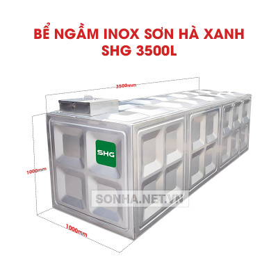 Bể Ngầm Inox Sơn Hà Xanh SHG 3500L