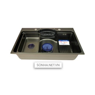 Chậu Rửa Bát Chén Kagol KND7848-304 Một Hố Inox 304 Phủ Nano (780x480x240mm)