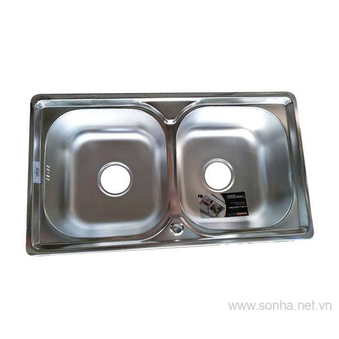 Chậu Rửa Sơn Hà 2 Hố S76 (740x412x170 mm)