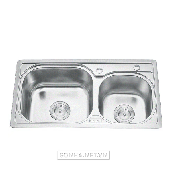 Chậu cọ chén bát inox Gorlde B 208 (770 x 410 x 230 mm)