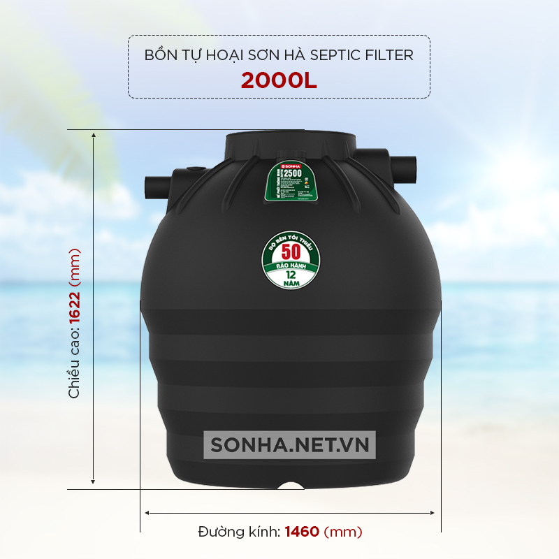 Bể phốt tự hoại Septic Filter 2000L