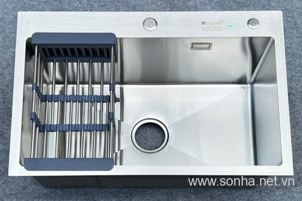 Chậu Rửa Bát Kagol K6845 Một Hố Inox 201 (680x450x240 mm)