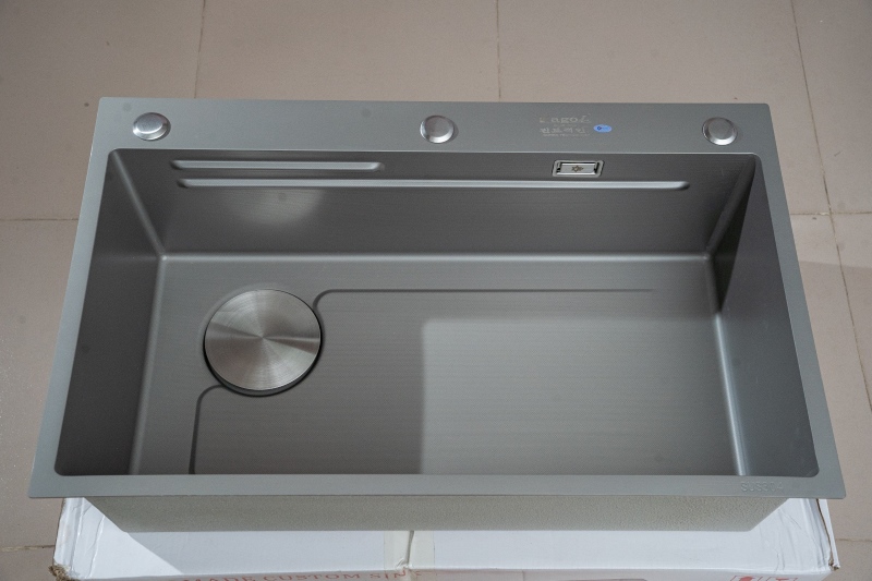 Chậu Rửa Bát KAGOL KNB7546 Một Hố Nano Bạc (750 x 460 x 240 mm)
