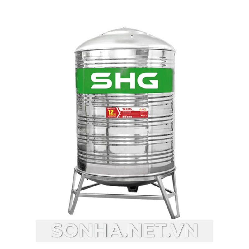 Bồn nước Inox Sơn Hà Xanh SHG 500L đứng - SHG500F720